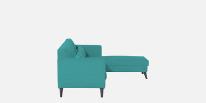 Adorn India Daniel L Shape 6 Seater Sofa Set RHS (Aqua Blue)