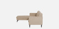 Adorn India Chilly L Shape 6 Seater Sofa Set LHS (Beige) (3 Year Warranty)