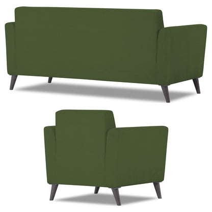 Adorn India Dannis 3+1+1 5 Seater Sofa Set (Green)