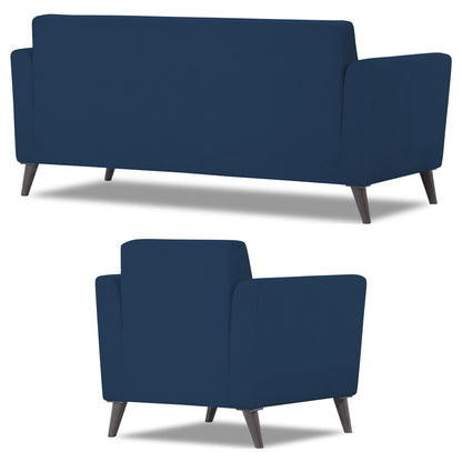 Adorn India Daniel 3+1+1 5 Seater Sofa Set (Blue)