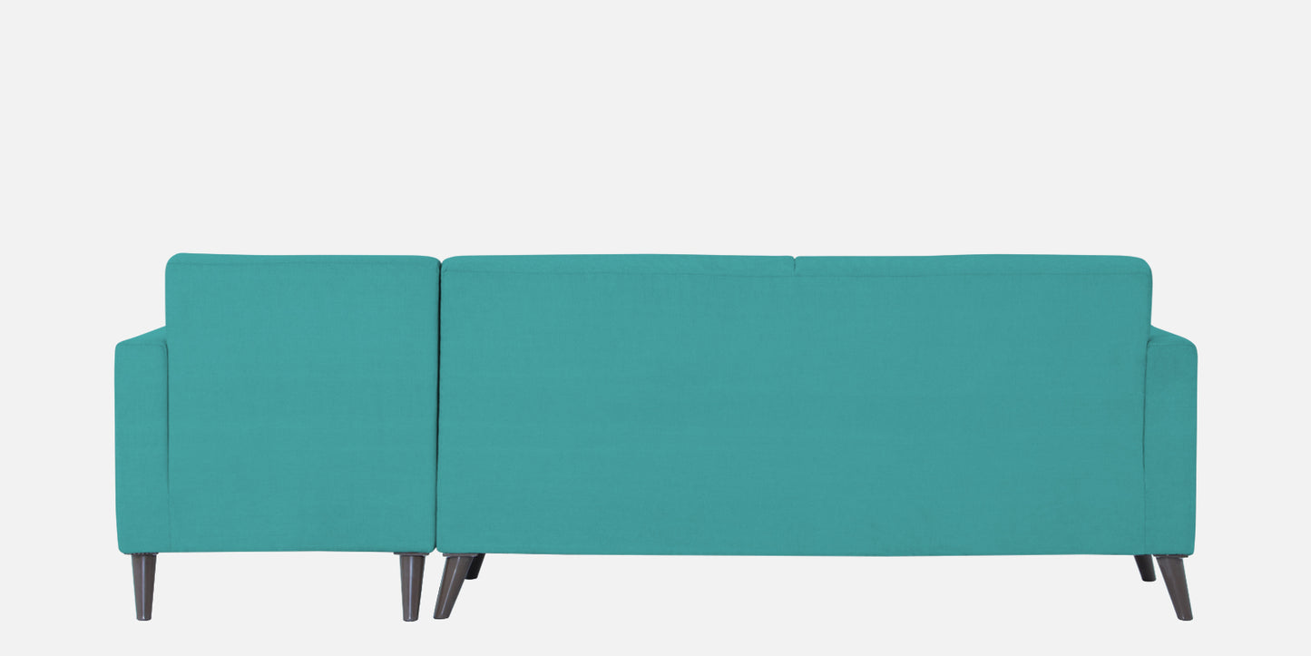 Adorn India Chilly L Shape 6 Seater Sofa Set RHS (Aqua Blue)