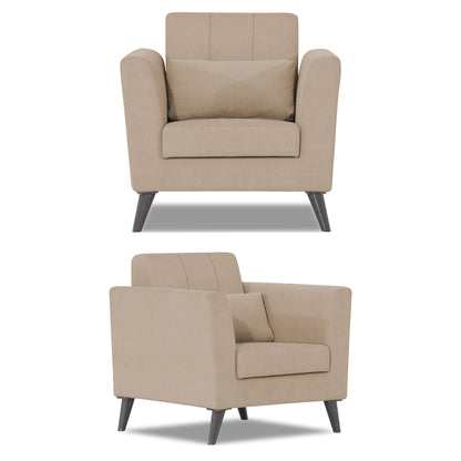 Adorn India Daniel 3+2+1 6 Seater Sofa Set (Beige) (3 Year Warranty)