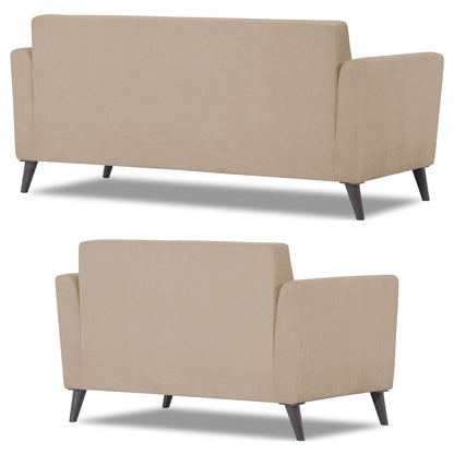 Adorn India Daniel 3+2 5 Seater Sofa Set (Beige) (3 Year Warranty)