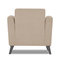 Adorn India Dannis 1 Seater Sofa (Beige) (3 Year Warranty)