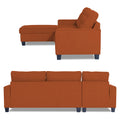Adorn India Premium Raptor L Shape 6 Seater Sofa Set (LHS) (Rust)