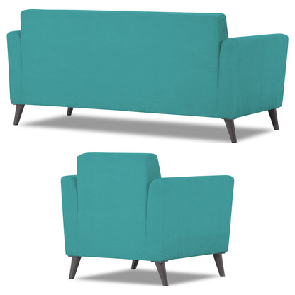 Adorn India Daniel 3+1+1 5 Seater Sofa Set (Aqua Blue)