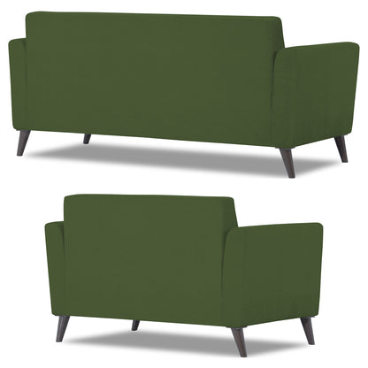 Adorn India Daniel 3+2 5 Seater Sofa Set (Green)