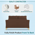 Adorn India Premium Maddox Tufted - 3 Years Warranty - 2 Seater Sofa Velvet Suede Fabric - Brown