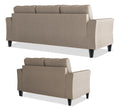 Adorn India Maddox Tufted 3+2 5 Seater Sofa Set (Beige) (3 Year Warranty)