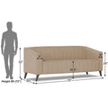 Adorn India Premium Laurel 3 Seater Sofa (Beige) (3 Year Warranty)