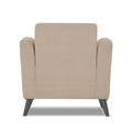Adorn India Daniel 1 Seater Sofa (Beige) (3 Year Warranty)