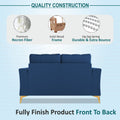 Adorn India Premium Maddox Tufted - 3 Years Warranty - 2 Seater Sofa Velvet Suede Fabric - Blue