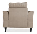Adorn India Maddox Tufted 1 Seater Sofa (Beige) (3 Year Warranty)