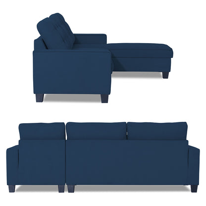 Adorn India Premium Raptor L Shape 6 Seater Sofa Set (RHS) (Blue)
