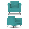 Adorn India Dannis 3+2+1 6 Seater Sofa Set (Aqua Blue) (3 Year Warranty)