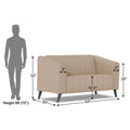 Adorn India Premium Laurel 2 Seater Sofa (Beige) (3 Year Warranty)