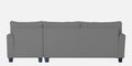 Adorn India Moris L Shape 6 Seater Sofa Set RHS (Grey) (3 Year Warranty)