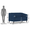 Adorn India Premium Laurel 2 Seater Sofa (Blue) (3 Year Warranty)