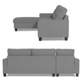 Adorn India Premium Raptor L Shape 6 Seater Sofa Set (LHS) (Grey)