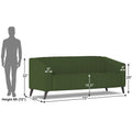 Adorn India Premium Laurel 3 Seater Sofa (Green) (3 Year Warranty)