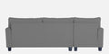 Adorn India Moris L Shape 6 Seater Sofa Set LHS (Grey) (3 Year Warranty)