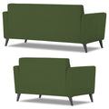 Adorn India Dannis 3+2 5 Seater Sofa Set (Green) (3 Year Warranty)