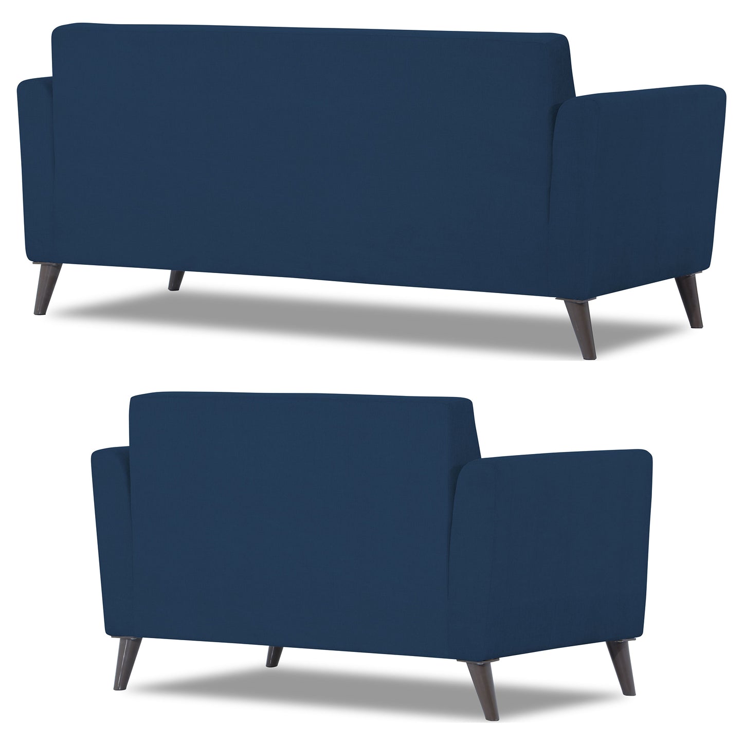 Adorn India Dannis 3+2 5 Seater Sofa Set (Blue)