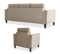 Adorn India Maddox Tufted 3-1-1 5 Seater Sofa Set (Beige) (3 Year Warranty)