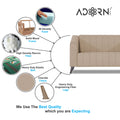 Adorn India Premium Laurel 2 Seater Sofa (Beige) (3 Year Warranty)
