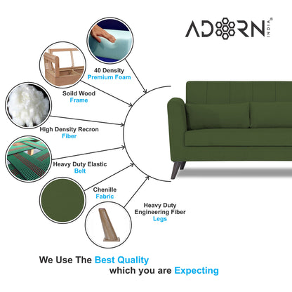 Adorn India Daniel 3 Seater Sofa