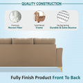 Adorn India Premium Maddox Tufted - 3 Years Warranty - 3+2+1 Sofa Set Velvet Suede Fabric - Beige