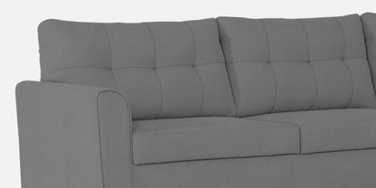 Adorn India Moris L Shape 6 Seater Sofa Set RHS (Grey)