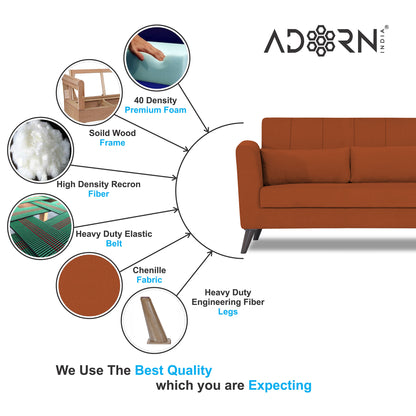 Adorn India Daniel 3+1+1 5 Seater Sofa Set