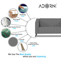 Adorn India Premium Laurel 2 Seater Sofa (Grey) (3 Year Warranty)