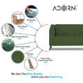 Adorn India Premium Laurel 2 Seater Sofa (Green) (3 Year Warranty)