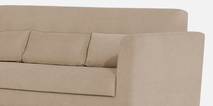 Adorn India Daniel L Shape 6 Seater Sofa Set LHS (Beige) (3 Year Warranty)