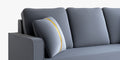 Adorn India Premium Chandler - 3 Years Warranty - L Shape 5 Seater Sofa Set -RHS- Velvet Suede Fabric - Grey