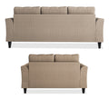 Adorn India Maddox Tufted 3+2 5 Seater Sofa Set (Beige) (3 Year Warranty)