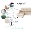 Darcy L Shape 6 Seater Sofa Set (LHS) (Beige)