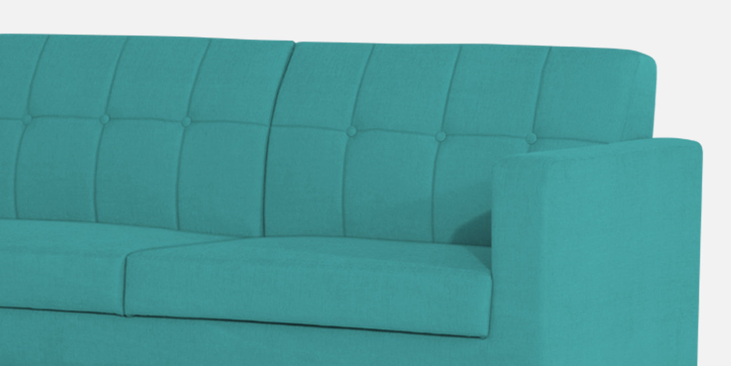 Adorn India Chilly L Shape 6 Seater Sofa Set Lhs (Aqua Blue)