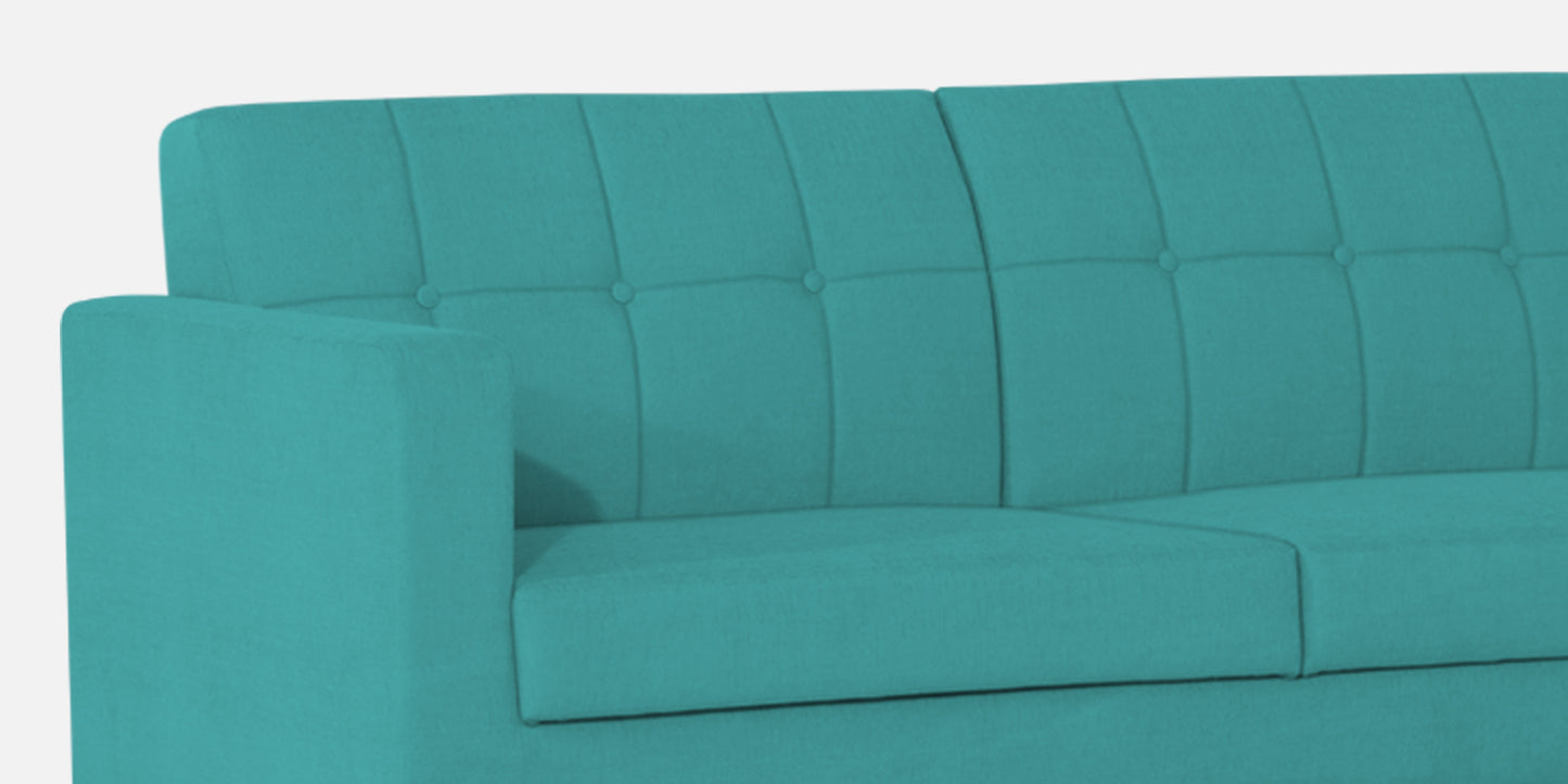 Adorn India Chilly L Shape 6 Seater Sofa Set RHS (Aqua Blue)