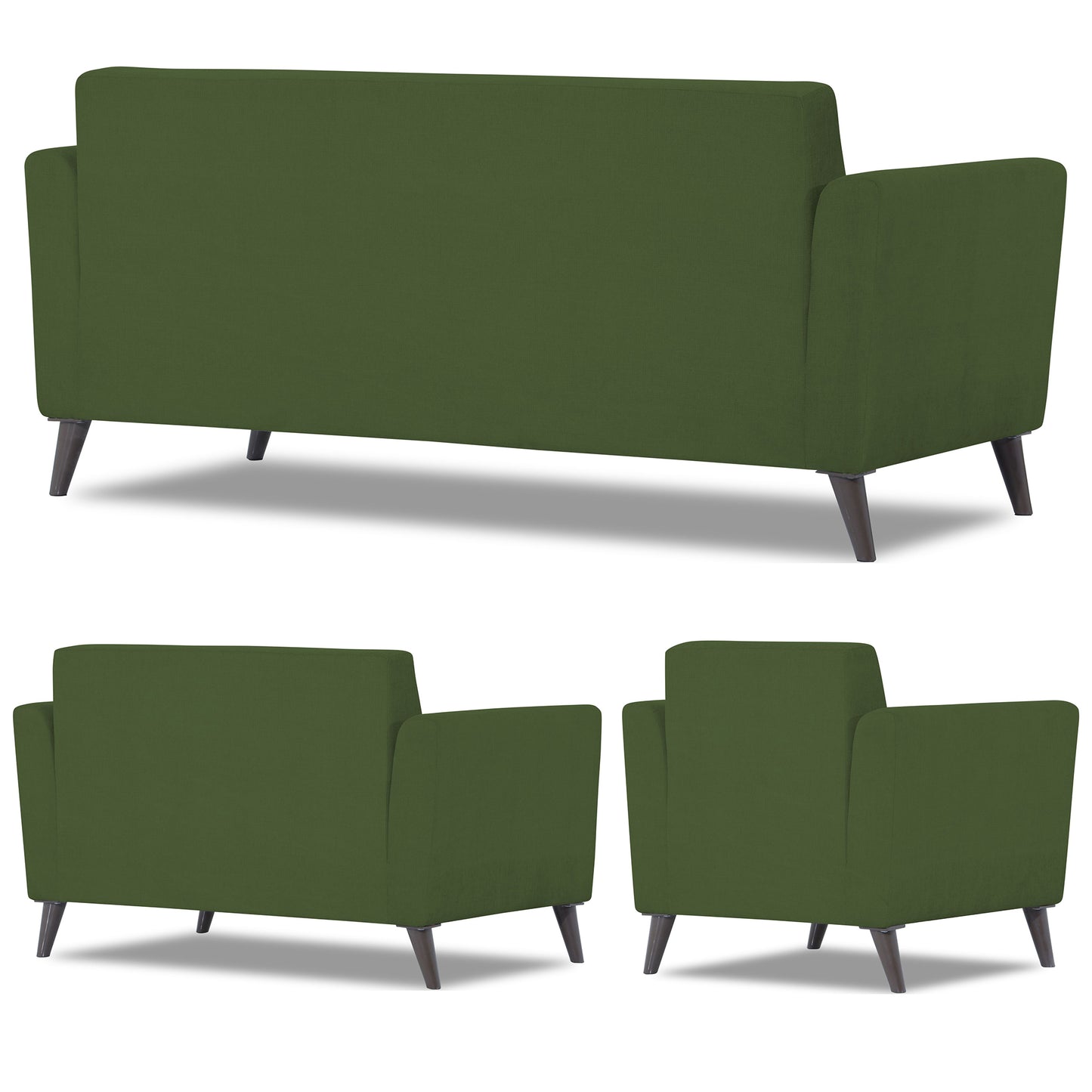 Adorn India Daniel 3+2+1 6 Seater Sofa Set (Green) (3 Year Warranty)