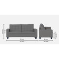 Adorn India Raptor 3 Seater Sofa (Grey)