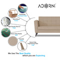Adorn India Dannis 3+2+1 6 Seater Sofa Set (Beige) (3 Year Warranty)