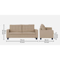 Adorn India Raptor 3 Seater Sofa (Beige)