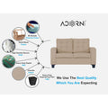 Raptor 2 Seater Sofa (Beige)