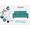 Raptor 3 Seater Sofa (Aqua Blue)