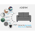Raptor 2 Seater Sofa (Grey)