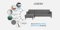 Adorn India Chilly L Shape 6 Seater Sofa Set LHS (Grey) (3 Year Warranty)