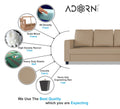 Chandler Plain L Shape 6 Seater Sofa Set RHS (Beige)